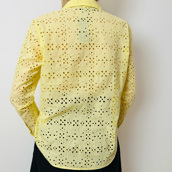 New Ralph Lauren Eyelet Button Down shirt Top blouse - Picture 5 of 10